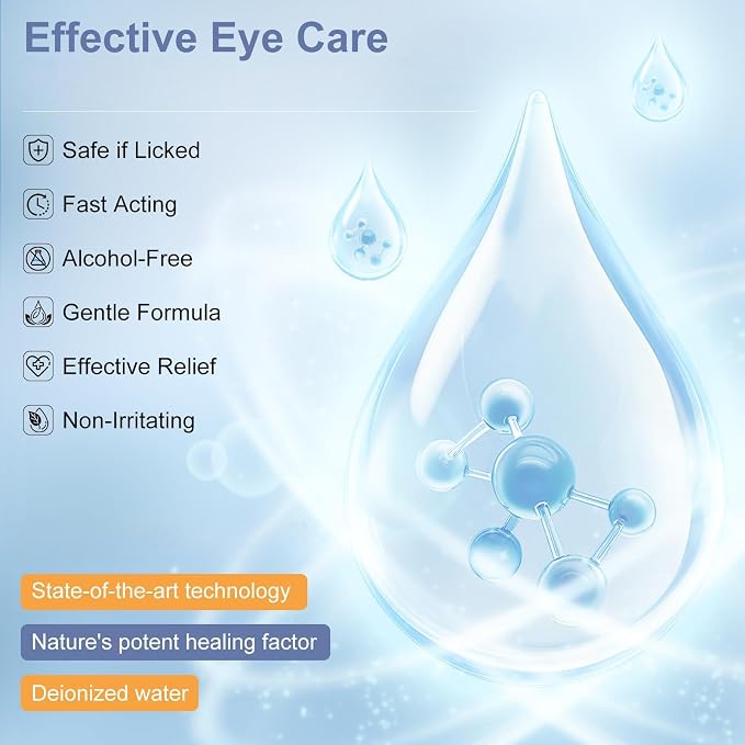 PET Dog Eye Gel,Daily Dog Eye Gel Drops,Moisturizes & Smooths Dry Eyes, Gentle Pet Eye Care for Dogs,Cats,1 Pack