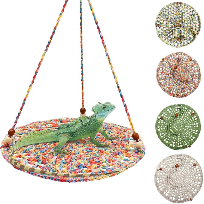 Bearded Dragon Travel Backpack Carrier Bag+Reptile Climbing Hammock