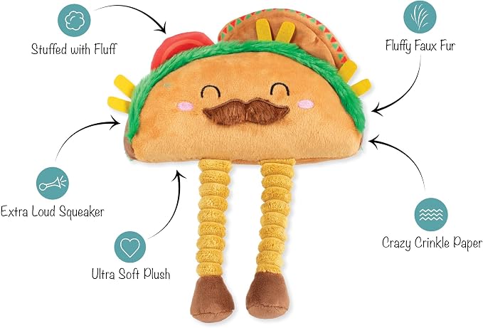 Fringe Studio Plush Dog Toy, Spicy Sidekick, Pet Shop Collection (314532) (Pack of 2)