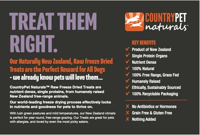 New Zealand Raw Freeze-Dried Pure Lamb Lung 70% Protein Bites - 100% Grass-Fed, Super Premium, Single Ingredient, Grain & Gluten Free Dog Treat & Topper. No Crumbling, 3-Pack