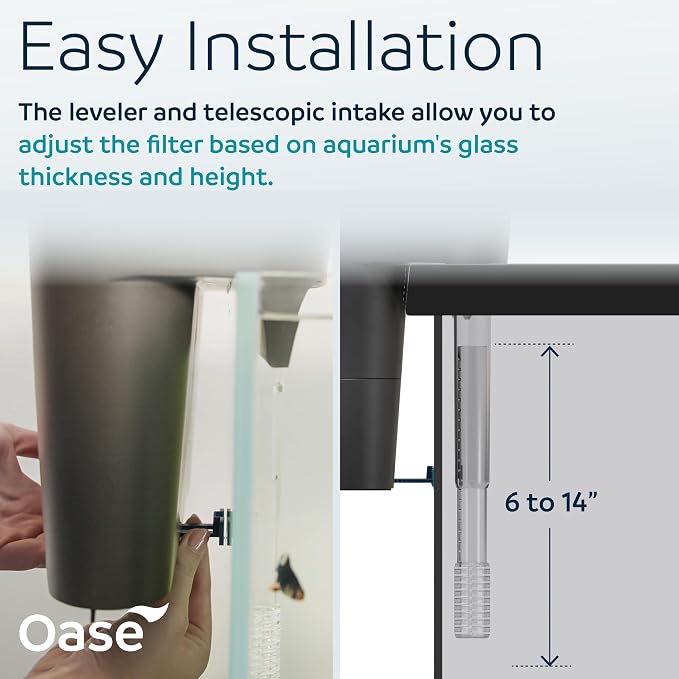 OASE BioStyle Power Filter for Aquariums up to 30 gallons, Multi-stage Filtration, Easy Maintenance, Quiet Hang on Back Filter, White