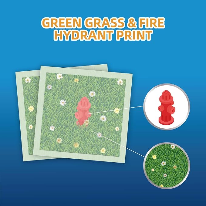 HONEY CARE Dog Training Pads with Grassfield & Fire Hydrant Printing丨Eliminating Urine Odor Puppy Pads 丨 Premium Dog Pee Pads (100 Count, 22x23 inch)