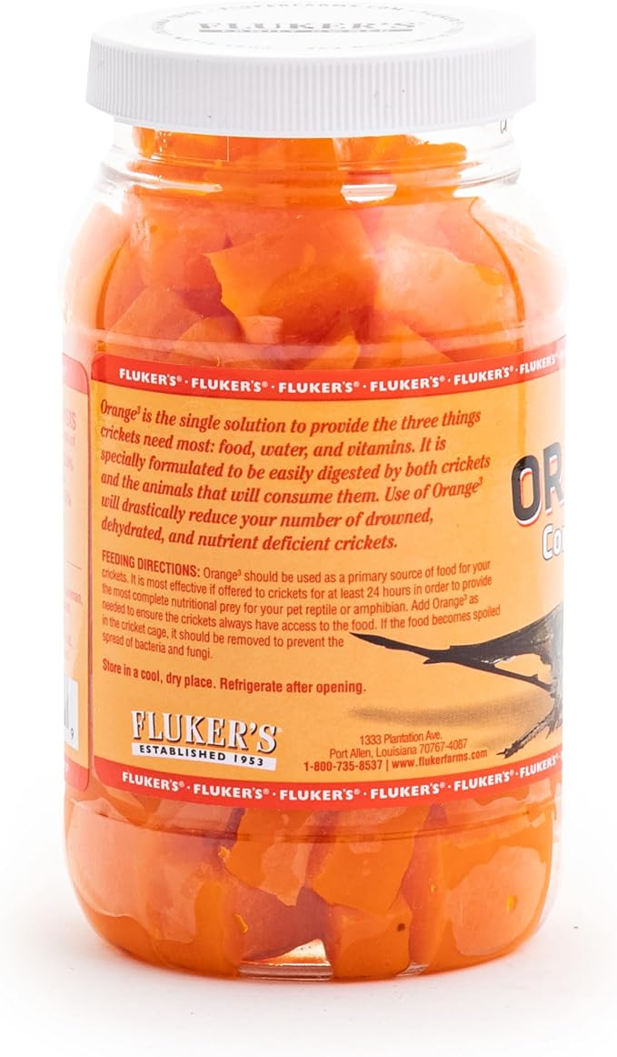 Fluker's Orange Cube Complete Cricket Diet,Gut Load Food for Feeder Insects and Live Crickets,Provides Vitamins,Minerals,and Hydration,12 oz,(Pack of 2)