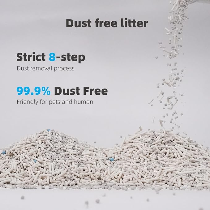 Zutto Nyan 5 in 1 Cat Litter - Superior Odor Control, Fast Clumping, Flushable, Low Tracking, 99% Dust Free. Tofu, Bentonite & Cassava Blend with Natural Deodorizers (5.3lb X 4 Bag)
