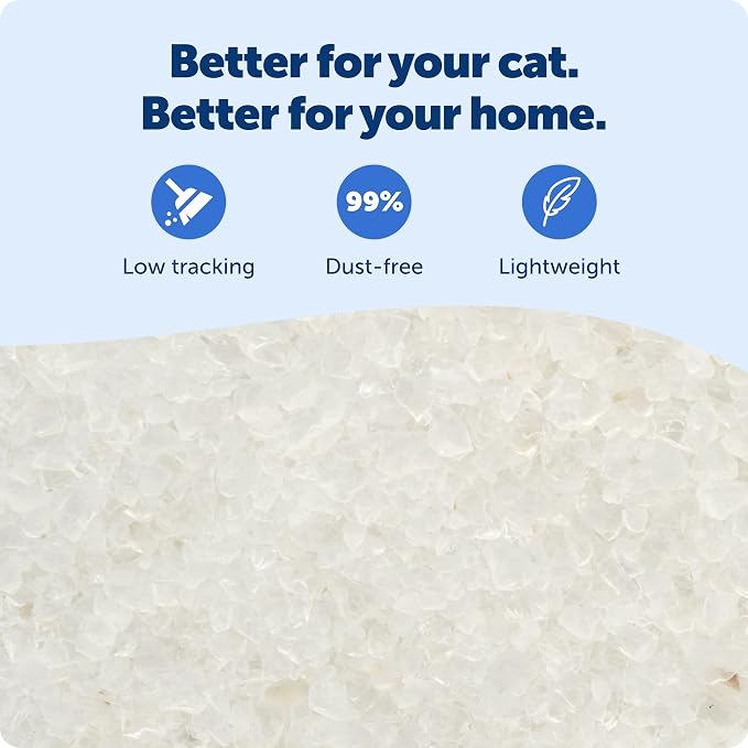 PetSafe ScoopFree Premium Crystal Cat Litter - Outperforms Clay Litter - Refill Packs - Reusable Tray Compatible - Fragrance Free - 4.3 lb Bags - 2 Pack