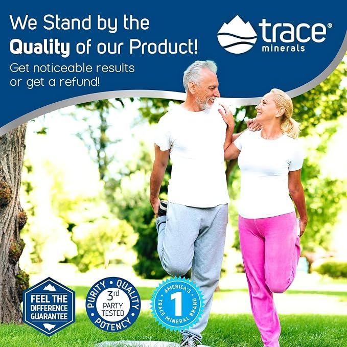 Trace Minerals | Liquid Glucosamine Chondroitin MSM | Complete Dietary Supplement for Active Lifestyle | Supports Joints, Cartilage and Mobility | Natural Blueberry Flavor | 32 Servings, 32 fl oz