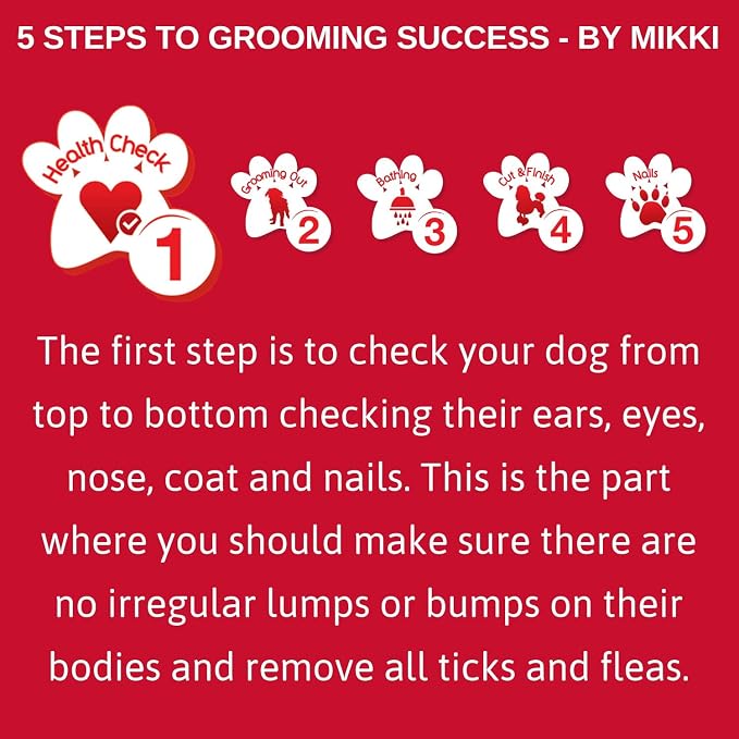 Mikki Dog, Cat Flea Comb - Flea Remover for Small to Medium Sized Pets - Dust, Lice Comb Brush
