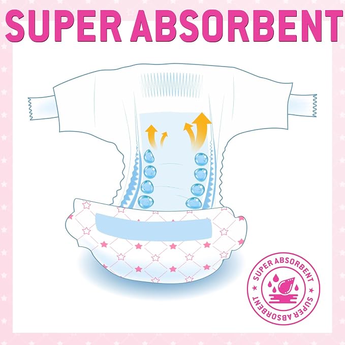 Ambreview 50 PCS Dog Diapers Female, Ultra-Absorbent Puppy Diapers for Female Dogs with Stretchy Waist, Pull Up Doggie Diaper for Heat/Excitable Urination/Urinary Incontinence for Senior Dog (S)