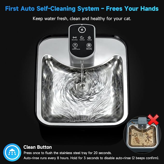Wireless Cat Water Fountain, 118oz/3.5L Cordless Pet Water Fountain with Motion Sensor, 4000mAh Large Capacity Rechargeable Battery Operated Cat Water Dispenser Ultra Quiet BPA-Free