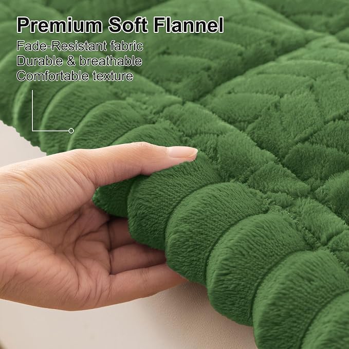 Smiry Couch Cover for Dogs, Non Slip Fuzzy Pet Sofa Covers Washable for 2-3 Cushion Couch, Soft Thick Furniture Protector for Cats Dogs, Against Fur, Dirt, Scratch Resistant (Olive Green, 35.4"x63")