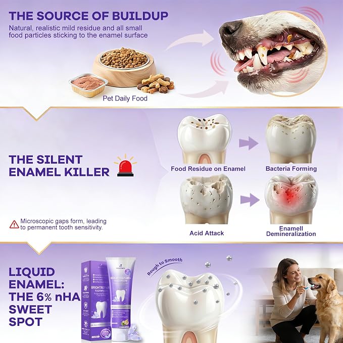 Cat Toothbrush Complete Kitty Dental Care Kit + 6% nHA Pet Dual-Enzymatic Toothpaste