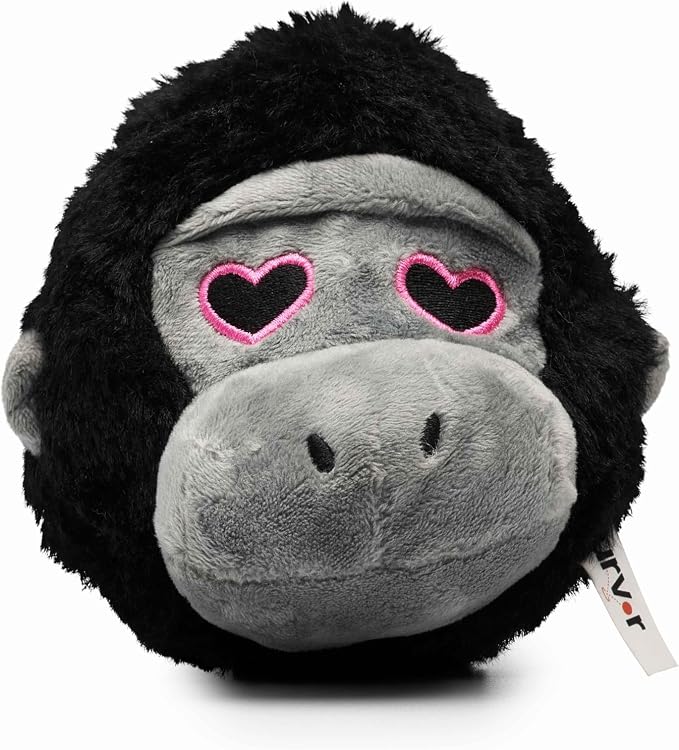 Flourish Pets 2 in 1 Multi-Layer Chew Toy for Active Dogs | Non-Toxic BPA Free Double Stitched Soft Fabric Exterior Dog Toys | Long-Lasting Dog Plush Toys –Love Gorilla 3.5"