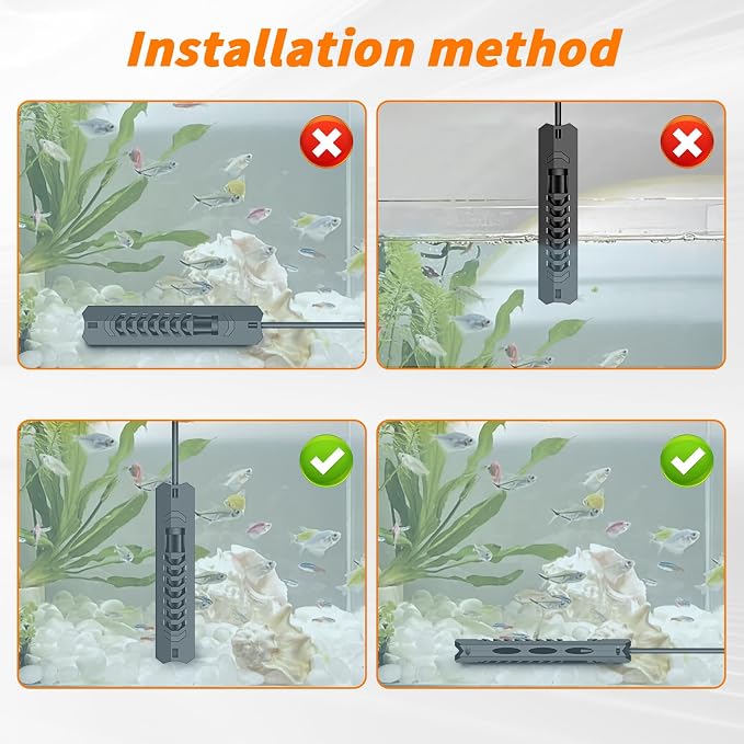 Upgraded 200W Intelligent Aquarium Heater,59°F-93°F Submersible Fish Tank Heater with Intelligent Digital Display Controller and Auto Power Off for 10-55 Gallon Freshwater Saltwater Fish Tanks