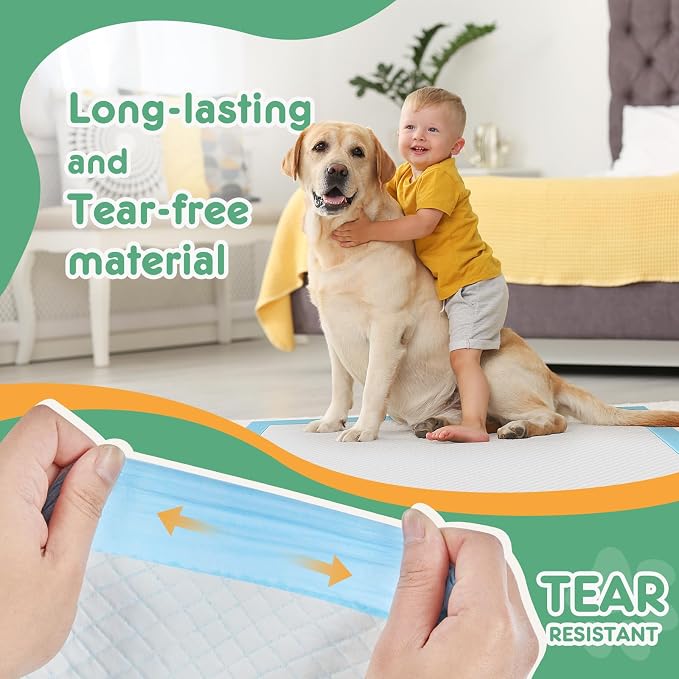 Dog Puppy Pads, Pee Pads for Dogs Potty Training, 150 Count 22"x22" Ultra-Absorbent 6-Layer Leak-Proof Disposable , Quick-Dry Surface, Pet Incontinence Pad