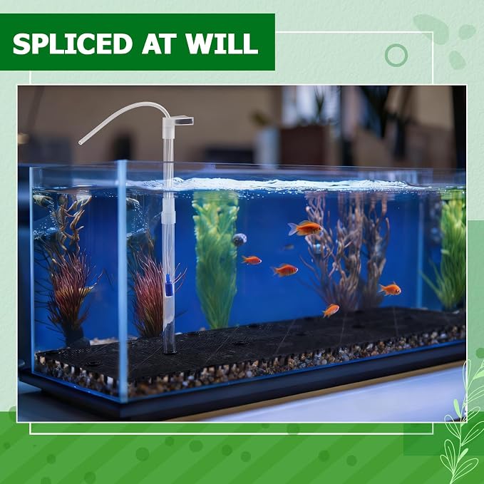 Sieral Under Gravel Aquarium Filter for 10 Gallon Tanks, 6 Pcs 5.7'' x 5.7'' Plates, Under Gravel System for Clean Water, with 2 Uplift Tube and 1 Filter Cotton, for Fish Tank Fresh and Saltwater