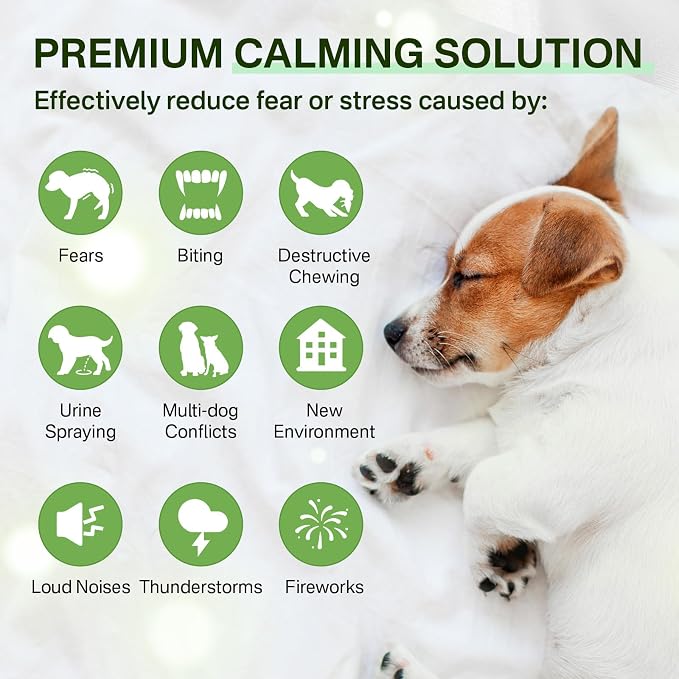 Cat 6-in-1 Calming Diffuser & Dog 3-in-1 Calming Diffuser Set – with Pheromones for Stress Relief, Anxiety Reduction, Includes 3 Diffusers + 6 Refills (for Cats & Dogs)