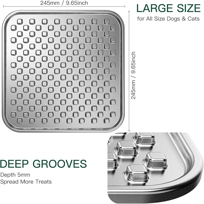 2Pack Lick Mats + Water Bowl Set