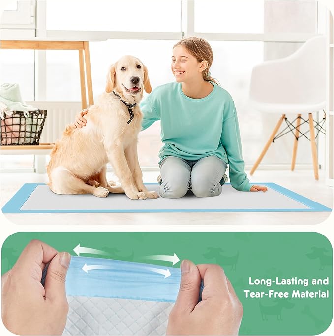 150 Count 22” x 22” Potty Puppy Training Pads, Super Absorbency Disposable Underpads, Leakproof Quick Drying Disposable Pads for Baby, Puppy and Adults, Puppy Pads, Pee Pads for Dogs