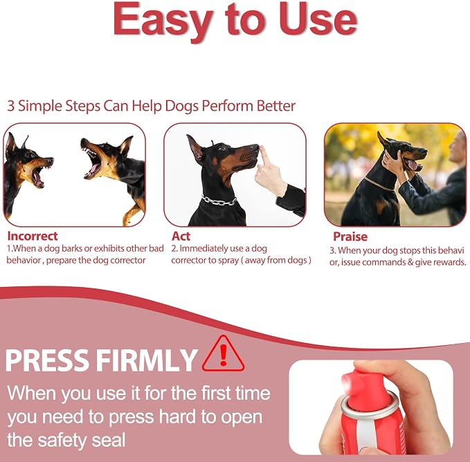 Corrector Spray Dog Trainer, 80ml 6 Pack Corrector Spray for Dogs to Stops Barking, Food Stealing, Dog Fights, Attacks & Unwanted Dog Behaviour, Safe Pet Training Spray