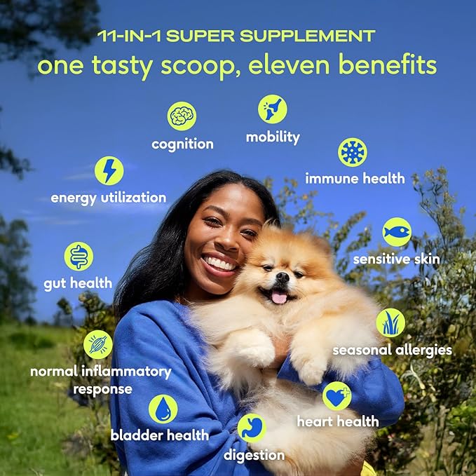 Native Pet The Daily Dog Supplement (30 Scoops) & Salmon Oil for Dogs & Cats (8 Oz) - 11 in 1 Multivitamin & Pure Omega-3 Fish Oil Supplement for Skin & Coat, Joint, Heart Health & Anti-Inflammatory