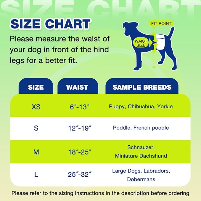 Dono Dog Diapers Male, Disposable Male Dog Wraps 60ct, Super Absorbent Doggie Diapers with Wetness Indicator, Leak-Proof Belly Band, Puppy Pampers for Excitable Urination, Incontinence, Small