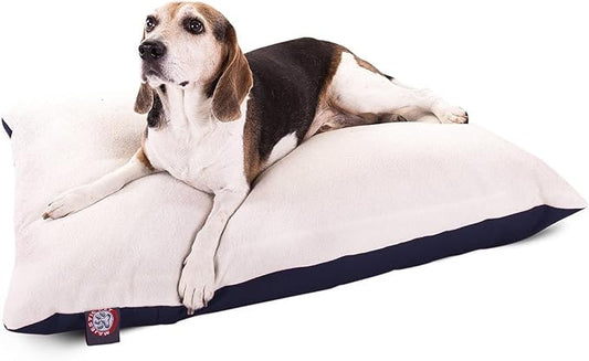 Majestic Pet Rectangle Medium Dog Bed Washable – Removable Slipcover Pet Bed – Dog Crate Bed Super Value Pillow Dog Bed – Dog Kennel Bed for Sleeping - Dog Bed Medium Breed 30 x 40 Inch – Blue