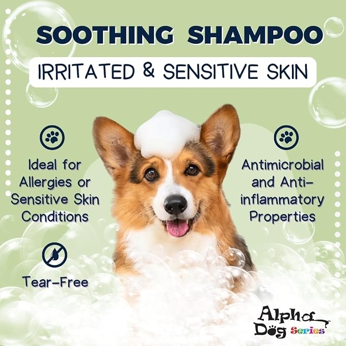 Grooming Natural Herbal Dog Shampoo, pH Balanced Shampoo for Dogs, Moisturizing Soothing Dog Shampoo for Sensitive Skin - 26.4 fl. oz. (Pack of 6)