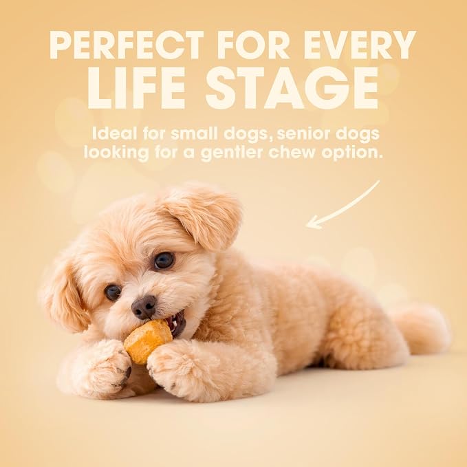 peaksNpaws Yak Cheese Puffs for Dogs, Natural Himalayan Yak Chews, Crunchy & Digestible Dog Treats, High Protein Cheese Puffs for All Breeds (8 oz)