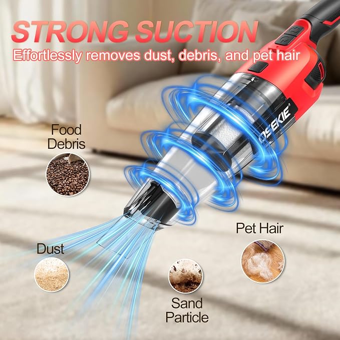 Cordless Handheld Vacuum Compatible with Mliwaukee M18 Battery (Battery NOT Included) 120W Brushless Portable Car Vacuum Cleaner with Washable HEPA Filter for Auto & Pet Hair