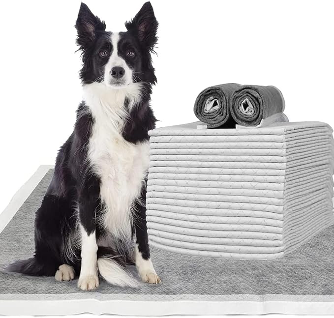 Dog Pee Pads Charcoal Puppy Pads Dog Pee Training Pads Super Absorbent & Leak-Proof Disposable Pet Piddle and Potty Pads for Puppies | Dogs | Doggie| Cats | Rabbits