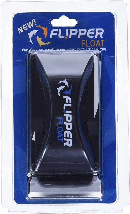 Flipper Cleaner Float - 2-in-1 Floating Magnetic Aquarium Glass Cleaner - Fish Tank Cleaner - Scrubber & Scraper Aquarium Cleaning Tools - Floating Fish Tank Cleaner, Standard
