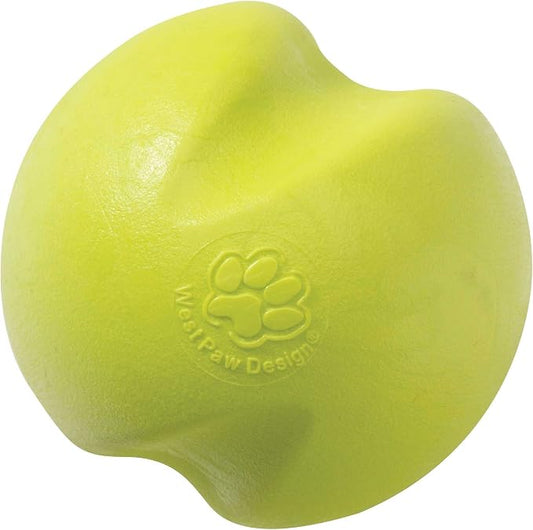 WEST PAW Zogoflex Jive Ball Dog Chew Toy – Bouncing Toys for Dogs, Fetch, Catch, Chewing, Play – Floatable, Recyclable Balls – Latex-Free, Non-Toxic, Dishwasher Safe Dog Toy, Large 3.25", Granny Smith