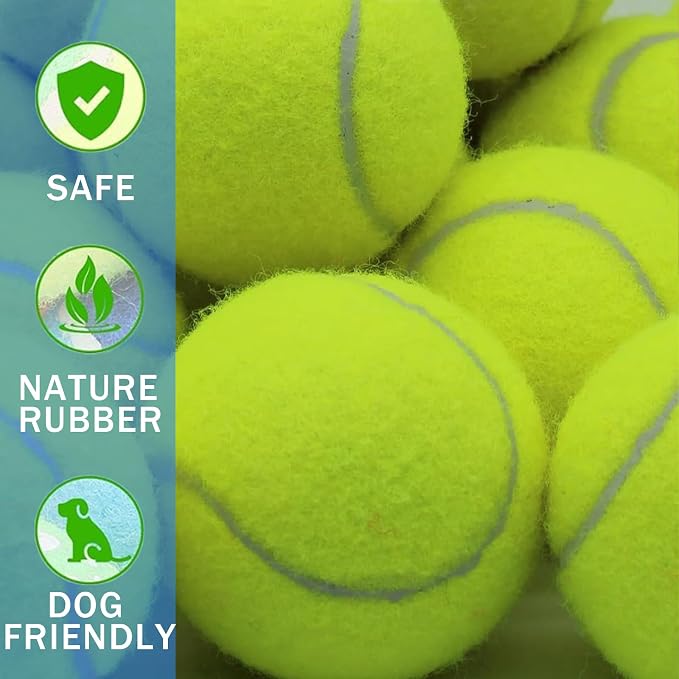 Magicorange Small Tennis Balls, 20 Pack 2 inch Tennis Balls for Dogs, Colorful Easy Catching Pet Dog Playing Ball with Mesh Bag for Easy Transport (Yellow,20 Pack)
