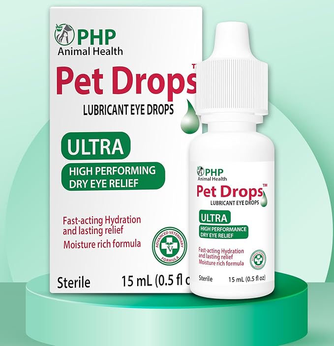 Ultra Lubricant Pet Drops 15 ml - Eye Drops for Cats and Dogs - Moisture Rich Formula, Fast Acting Hydration Dogs Eye Drop for Dry Eyes, Artificial Tears for Extra Dry Eye ( U.S Made )