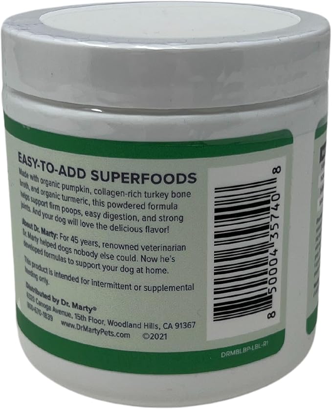 Dr. Marty Better Life Boosters Pumpkin Blend Dog 3.17 oz Jar