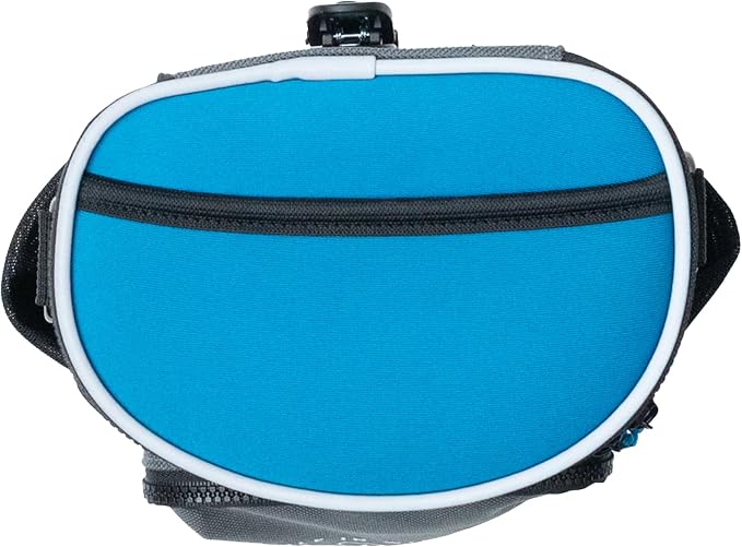 Multipurpose Pro Dog Treat Bag with Neoprene Split Top Dog Training Treat Pouch Bag with Shoulder Strap, Belt and Clip and Exterior Storage Pocket (Alpine Blue)