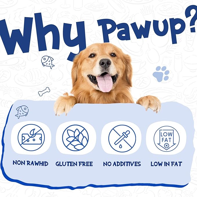 PAWUP Cod Skin Rolls Dog Treats Natural High Omega 3 Dog Snacks, Chicken Wrapped Cod Skins, Training Treat for Small Dog, Healthy Chews w/Taurine