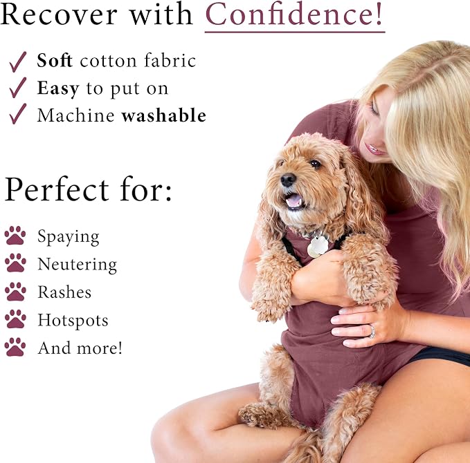 BellyGuard Dog Surgery Recovery Suit, Post-Op Dog Recovery Suit for Female Spay & Male Neuter, Comfy Onesie for Pets, Surgical Body Cover for Canine Healing Support