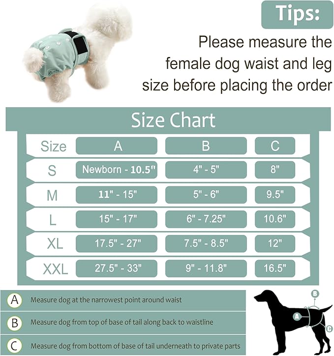Female Dog Diapers 5Pcs - Premium Reusable Diapers for Doggie in Heat - Highly Absorbent Dog Diapers Female for Pet Incontinence with Adjustable Snaps,Flowers L