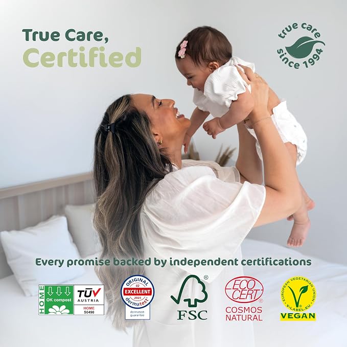 Naty Baby Wipes | 98% Water, Hypoallergenic & Natural for Sensitive Skin | Unscented, Plant-Based, Fragrance-Free | Plastic-Free & Compostable | Newborn & Toddler Diaper Wipes | 168 Count (3 Packs)