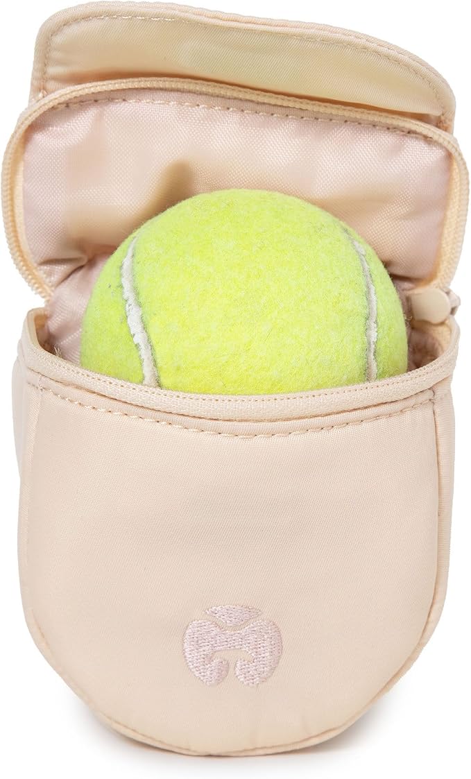 PLAYFIELD Dog Training Bailey Treat and Ball Pouch with Carabiner and Belt Clip, 1st Edition, Water Resistant Nylon & Recycled Polyester, Magnetic Flap & Zipper Closure, Sandstone