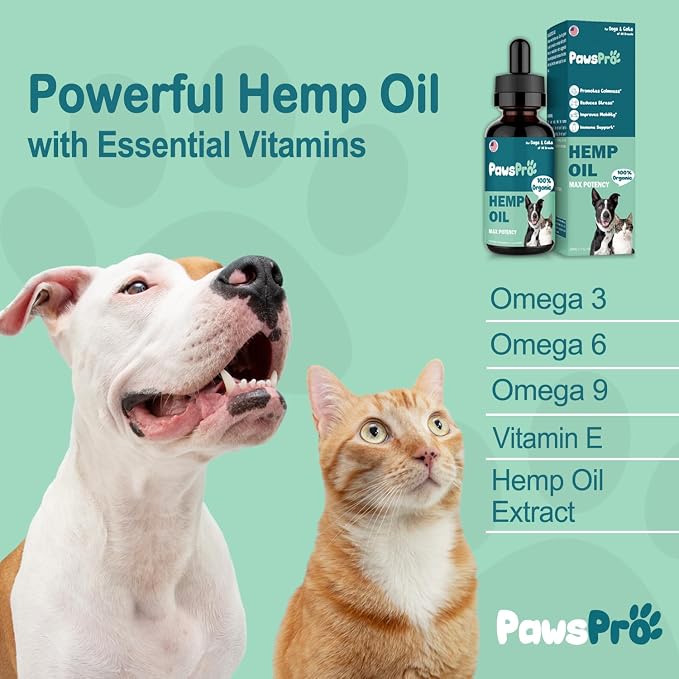 Hemp Oil for Dogs and Cats - Helps Pets with Anxiety, Pain, Stress, Sleep, Arthritis, Seizures Relief - Calming Treats Chews - Support Hip and Joint Health (2 Pack)