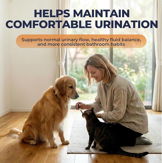 Cat Urinary Support Drops, Bladder & Urinary Tract Comfort Formula for Cats & Dogs, Helps Maintain Normal Urination, Litter Box Habits & Hydration, Herbal Liquid, 2 fl oz