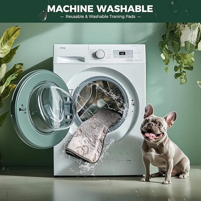 FXW Washable Pee Pads for Dogs, Leak-Proof & Non-Slip, Specifically Designed for 24inch Cages, 17" x 23" Rectangle, Khaki, 1 Pack