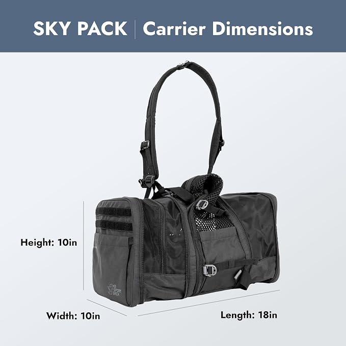 K9 Sport Sack Sky Pack, Extra Small - Ideal for Dogs with 9-12” Back Length - Dual-Purpose Dog Backpack + Airline-Approved Carrier