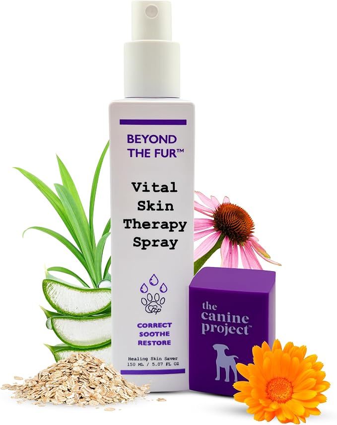 Vital Skin Therapy Spray For Dogs – Anti-Itch, Paw-Licking, Hot-Spot Relief Spray For Dogs - Promotes Healing & Skin Repair, For Sensitive Skin - Gentle First Aid with Aloe Vera & Oatmeal