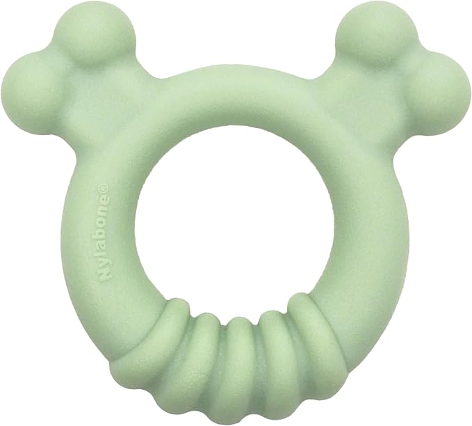 Nylabone Sensory Material Soothing Puppy Chew Toy Ring, Toys for Teething Puppies, Chicken Flavor, Small - Up to 25 lbs, 1 Count