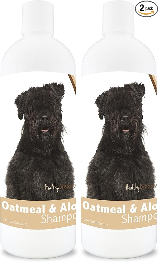 Healthy Breeds Bouvier des Flandres Oatmeal Shampoo with Aloe 16 oz (Pack of 2)