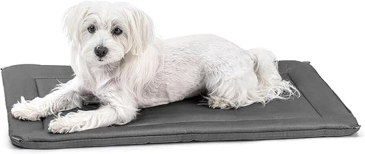 PELZIN Cybarmour 2.0 Chew Proof Dog Crate Pad - Outdoor Chew Resistant Dog Bed with Corner Anchor - Machine Washable - Water & Dirt-Resistant - Small Breeds & Fits 24-Inch Crate - 23"x15", Charcoal