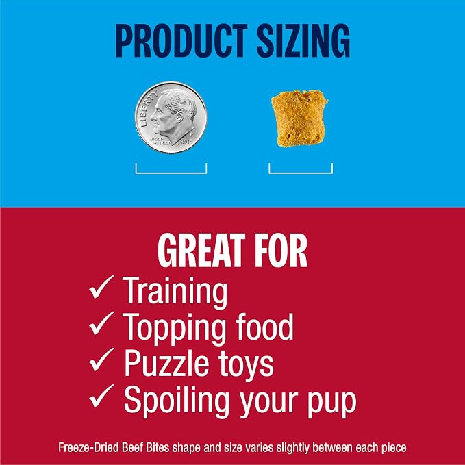 Muenster Freeze Dried Beef Bites - Dog Food, Treat, Mixer or Topper (5oz) - Grain-Free
